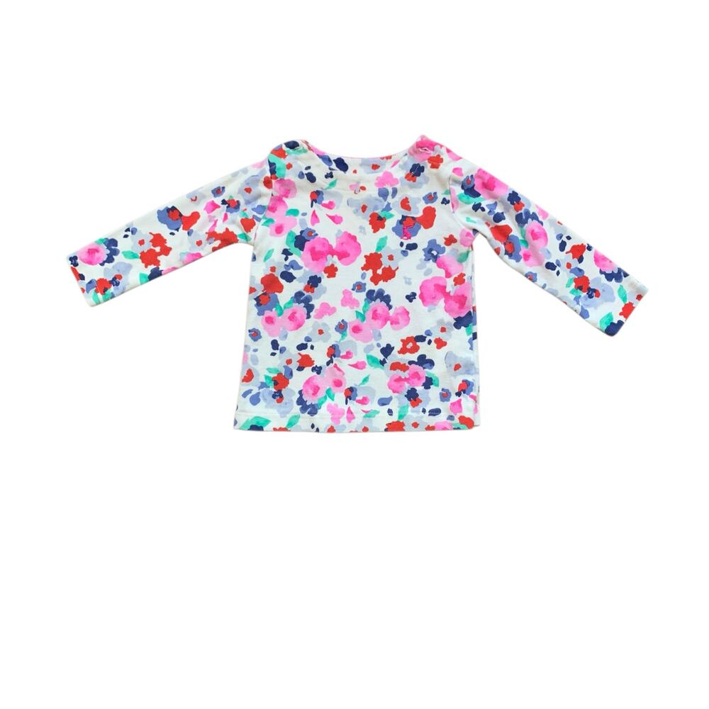 Joules Watercolor Floral Shirt 6-9 months